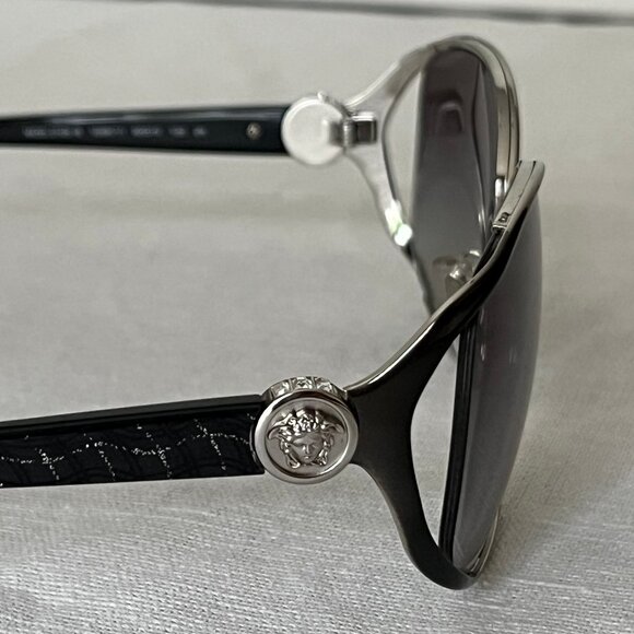 Versace Sunglasses - black and silver - Authentic - Picture 9 of 16